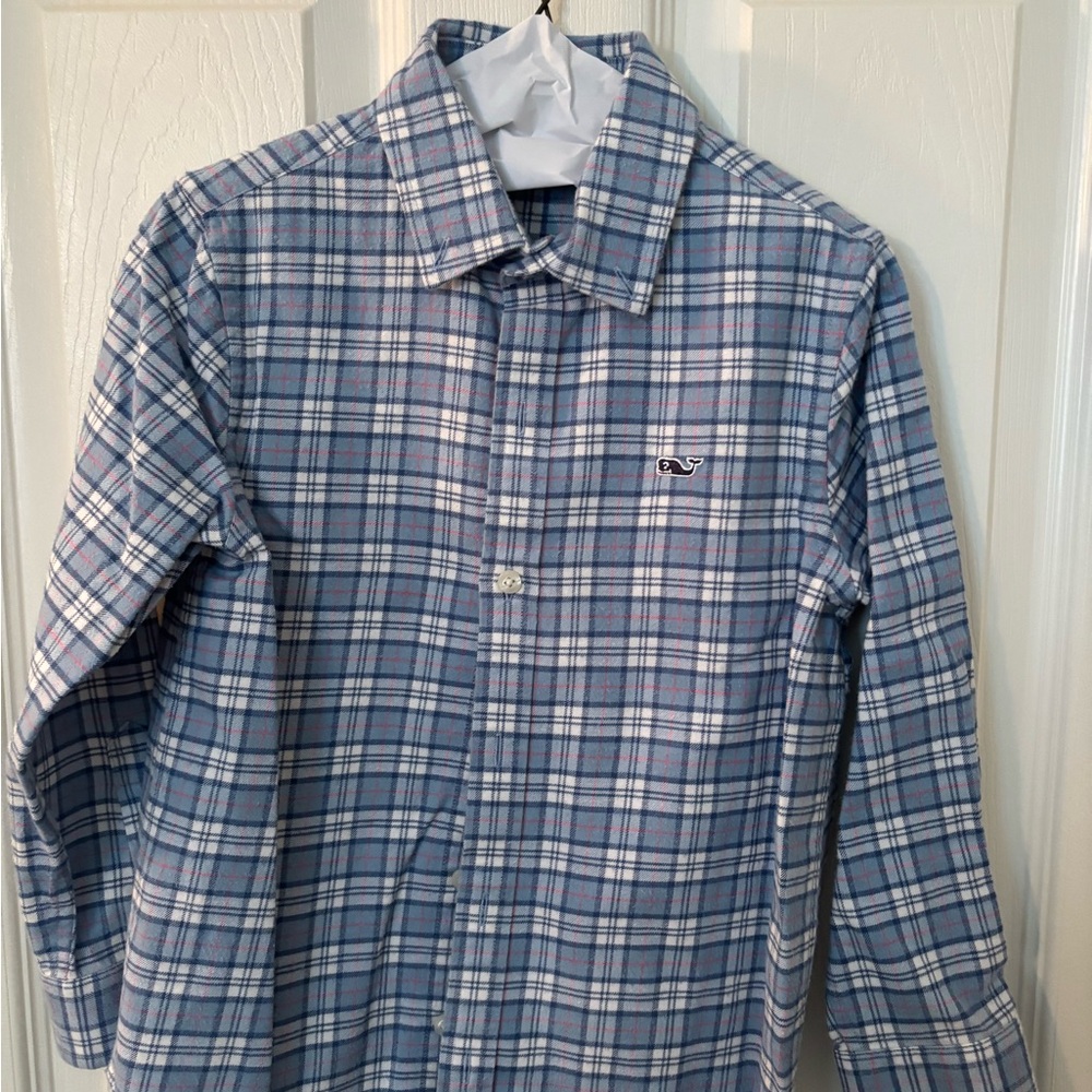 Vineyard Vines Blue Plaid Button Down Shirt